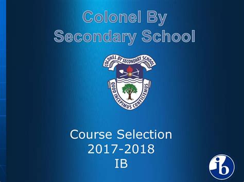 ib colonel by|Colonel By Secondary School.